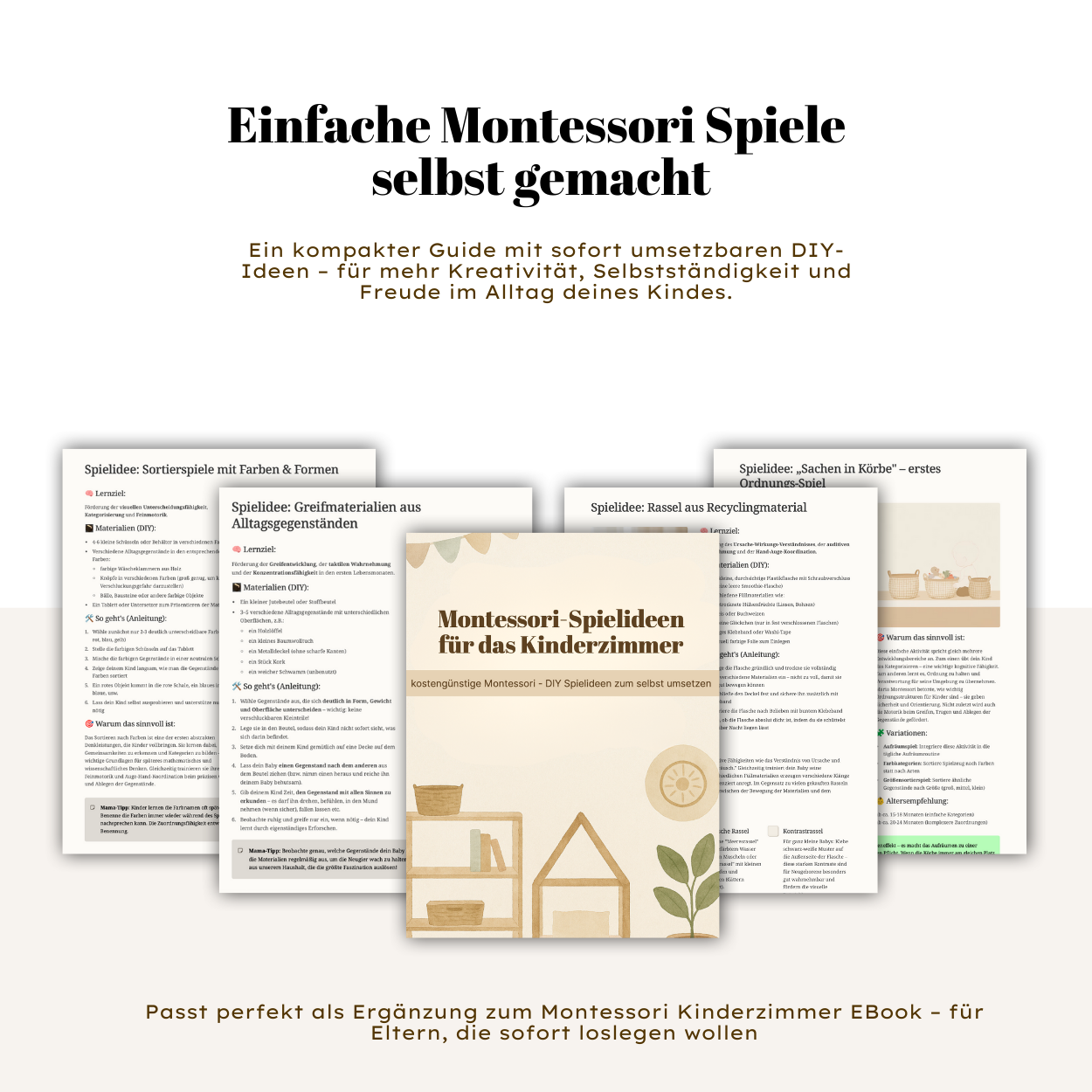 Montessori DIY Spielideen