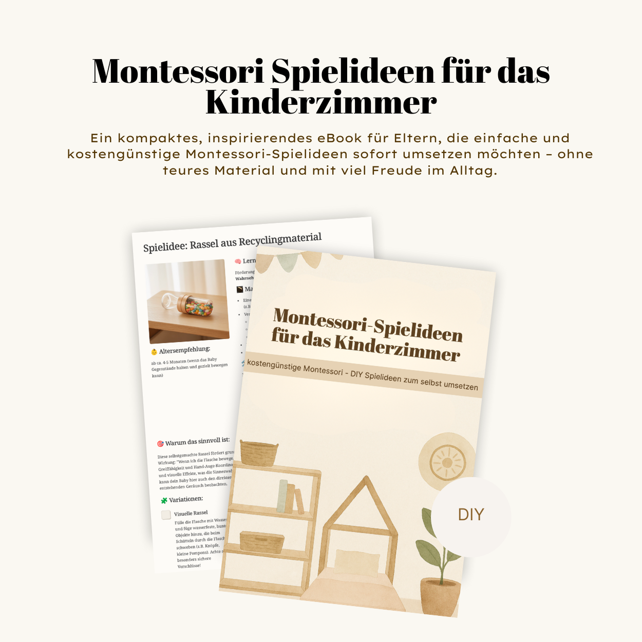 Montessori DIY Spielideen